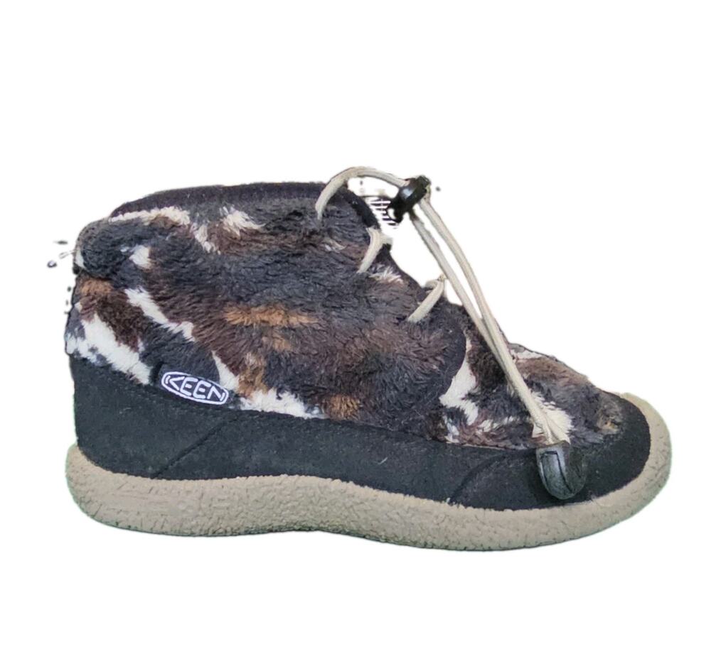KEEN Howser II Chukka Boots Black Star White Camo Fleece Bungee Shoes 12